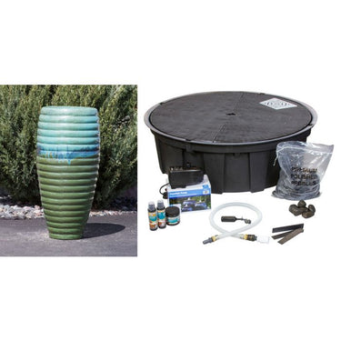 Closed Top FNT40461 Ceramic Vase Complete Fountain Kit Vase Fountain Blue Thumb